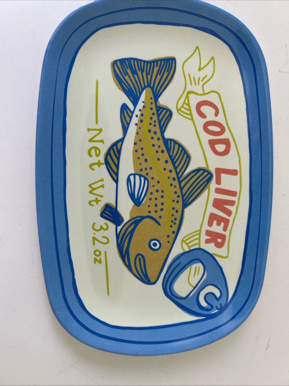 Set of 4 Vintage-Style Sardine & Fish Appetizer Trays Coastal Life Melamine NEW - Picture 8 of 15